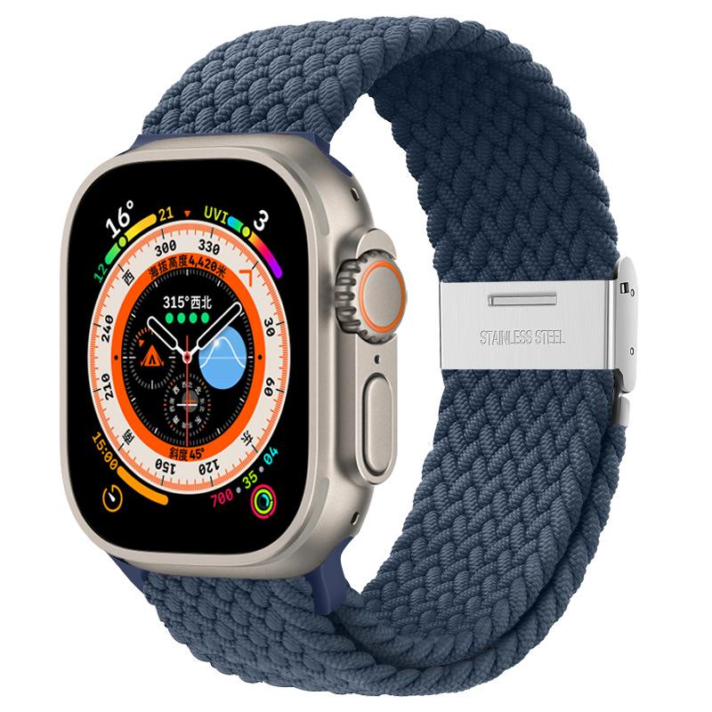 Braided Solo Loop Strap For Apple Watch Ultra2 Band 49mm 45mm 44mm 40mm 41mm 42mm 46mm Correa Bracelet Series 8 7 Se 6 9 3 10 11