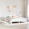Solid Wood Bed without Mattress White 160x200 cm Pine Wood