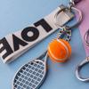 Tennis Racket Tennis Keychain Creative Sports Keyring Tennis Racket Pendant  Hanging Accessory