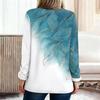 Women's Fashionable Printed Round Neck Long Sleeved Plush Warm Pullover Top