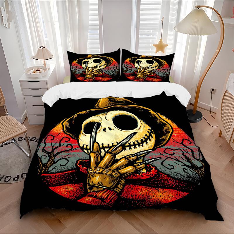 3pcs JACK IS BACK Quilt Cover Set (1 Quilt Cover + 2 Pillowcases Without Pillow Core), High-Definition Printing for Home and Dormitory.B053