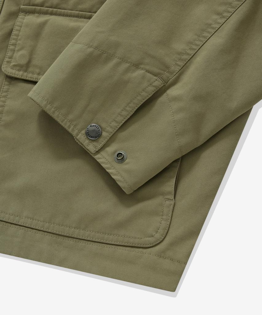 COVERNAT Corduroy Collar Contrast Jacket Light Khaki