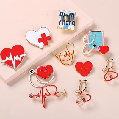 Creative Medical Brooch: European & American Style Doctor Badge Pin