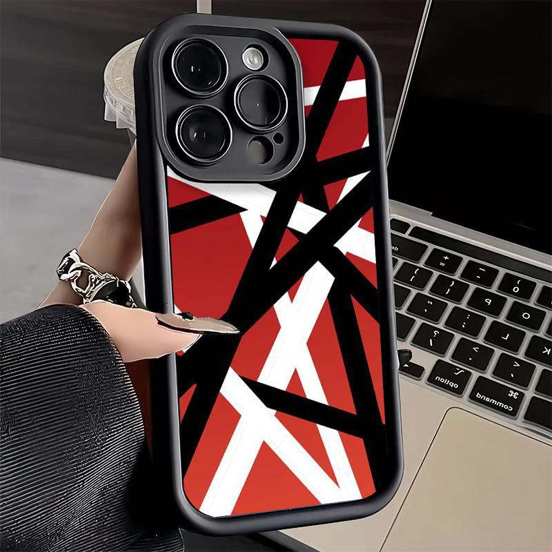 Phone Case for iPhone 17 Air 16E 15 16 Pro Max Eddie Van Halen Graphic Guitar Cover 14 Plus 13 12 Mini Soft Shell Silicone Funda