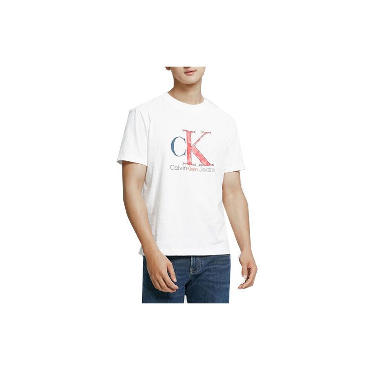

Calvin Klein Cotton Heart Embroidered T-Shirt Men tops White J320567-YAF XL