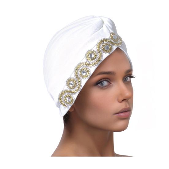 Women Headscarf Elastic Head Circumference Twisted Design Turban Hat