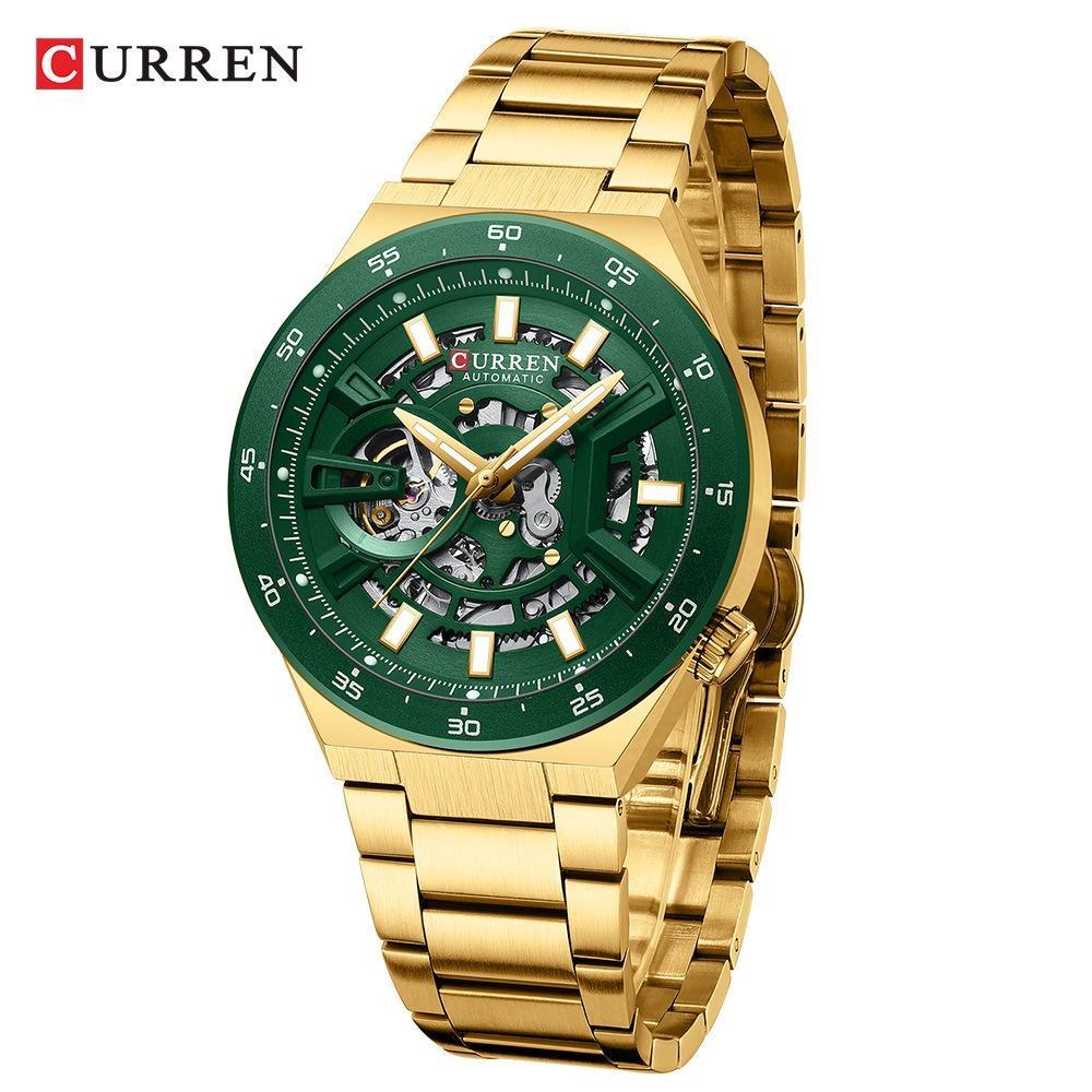 CURREN Casual Fashion Multifunction Mechanical Watch for Men Top Brand Luxury Original Stainless Steel Wrist Watch