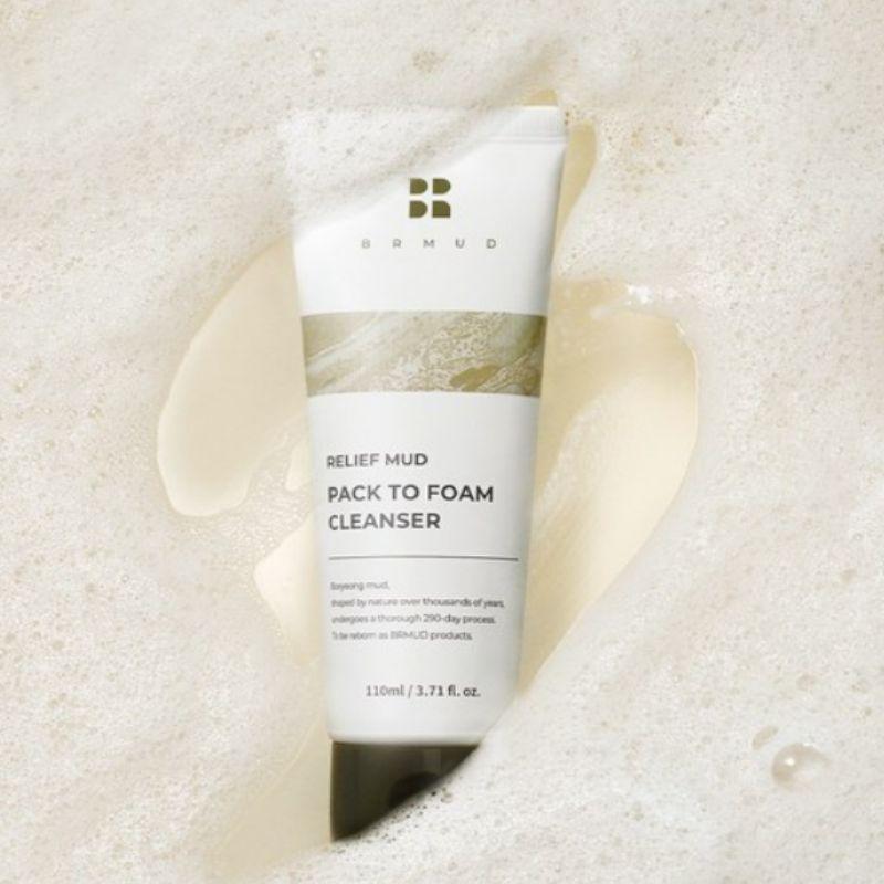 BRMUD Recovery Mud Pack to Foam Cleanser 110 ml × 2 Pcs