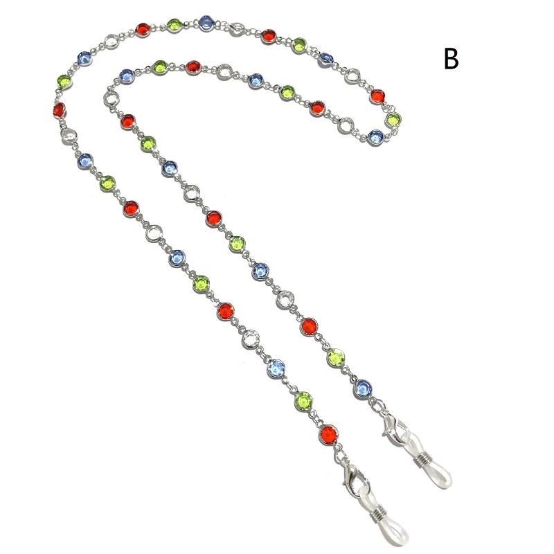 Sunglasses Holder Strap Anti-Loss Metal Eyeglass Chain Cord Lanyard for Women Outdoor Sports Vacation