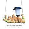 Resin Animal Garden Lights Solar Lights Cute Garden Hanging Lights Gifts for Mom Outdoor Lights for Patio Balcony Yard