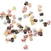 Hobbyhub 200Pcs Alloy Loose Spacer Beads,Slide Charm,Carrier Hanger Dangle Links Connector Beads with Loop for DIY Jewelry Making