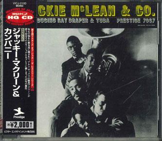 

CD JACKIE MCLEAN - Jackie McLean & Co. VICJ2100PROMO Prestige 1996 Japan Jazz