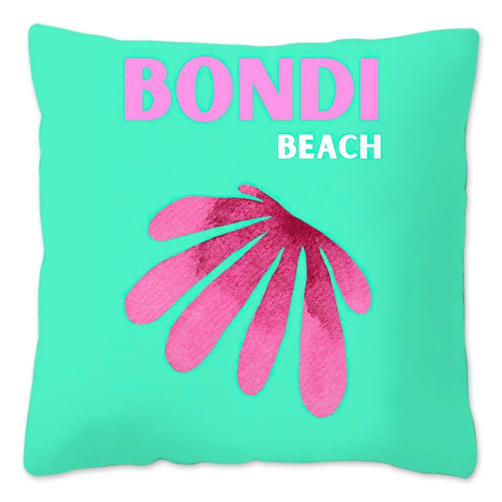 Travel Series Soft Plush Cushion Cover Custom Made Summer Pillowcase Decorative Throw Pillow Cover Vacation Printing Pillow Case