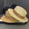 French Flat-top Straw Hat Children's New Versatile Summer Straw Sun Hat Sunscreen Sun Hat Tide