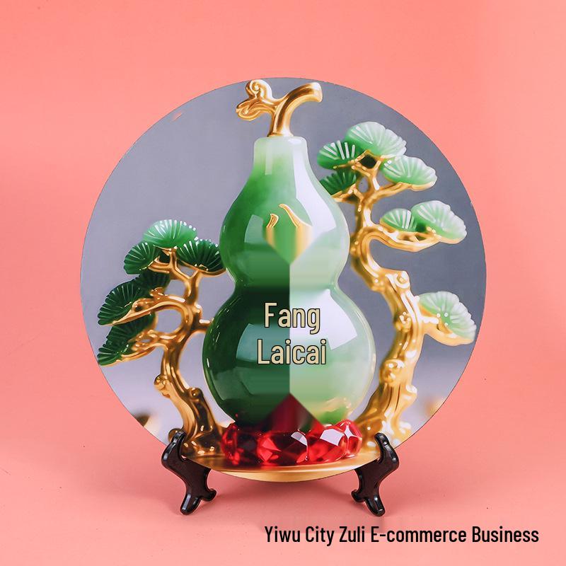 Prosperity & Blessings Decorative Painting - Entrance Cabinet Ornament for New Home or Housewarming