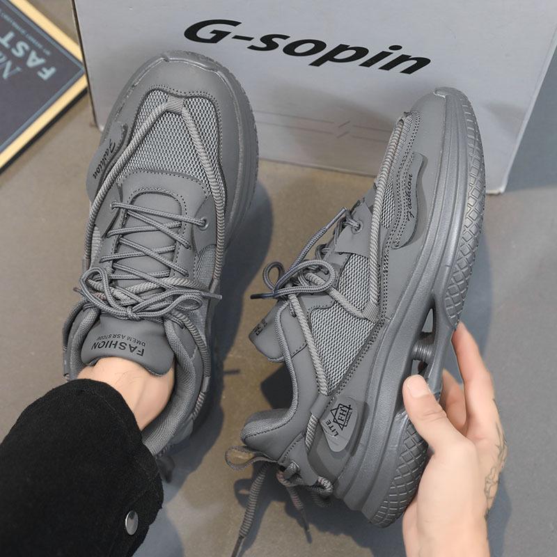 

2024 new Darth Vader men s shoes summer breathable mesh versatile casual sports running black sole dad trendy shoes 44 сірий колір