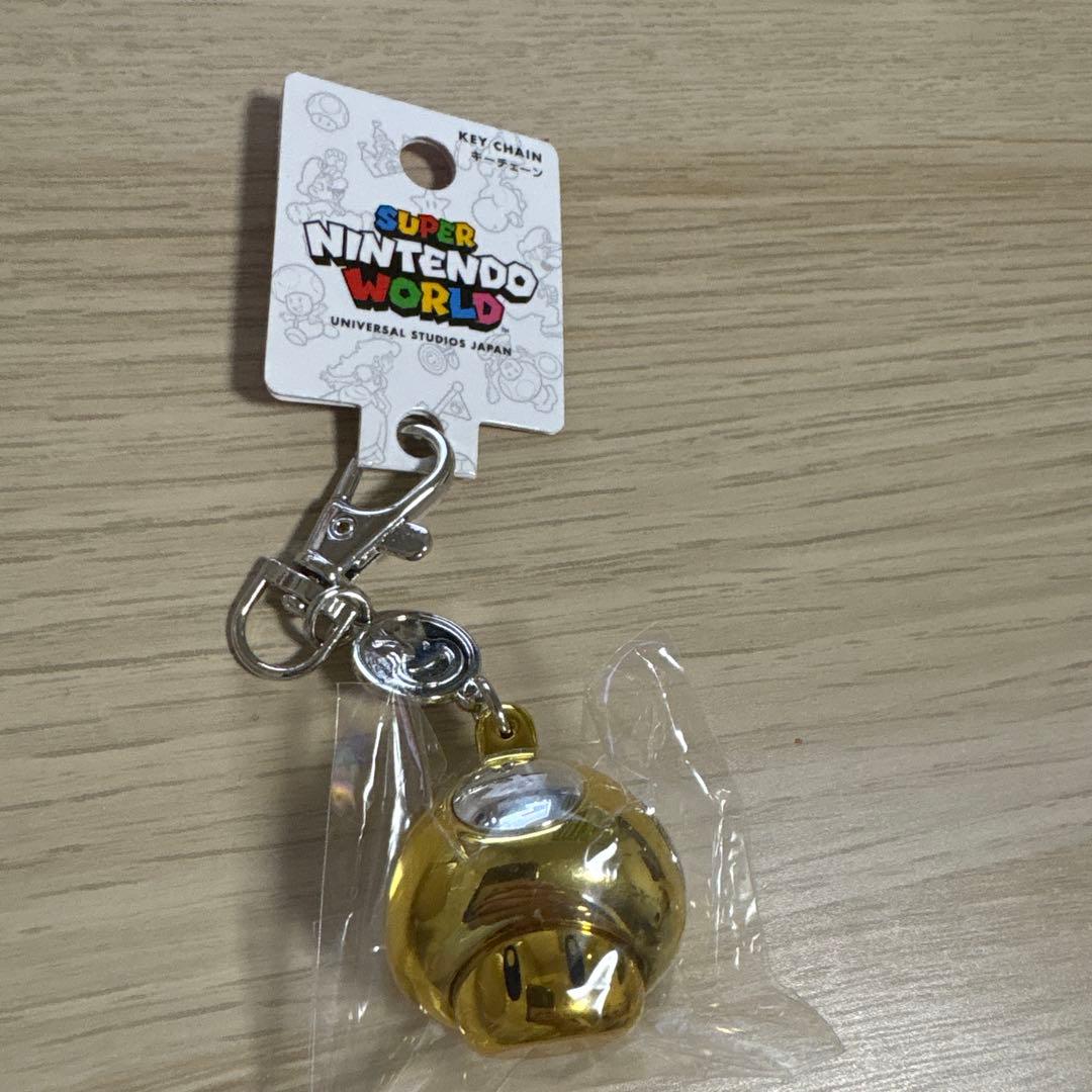 Super Mario Golden Mushroom Key Chain Nintendo World USJ Japan