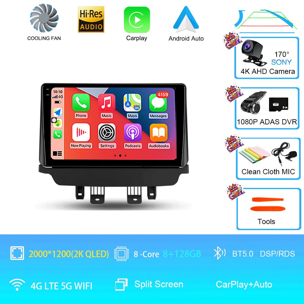 Car Radio Android 14 Auto For Mazda CX-3 CX3 Mazda 2 DK 2014 - 2021 Carplay Stereo Multimedia Player GPS Navigation 2din WIFI+4G