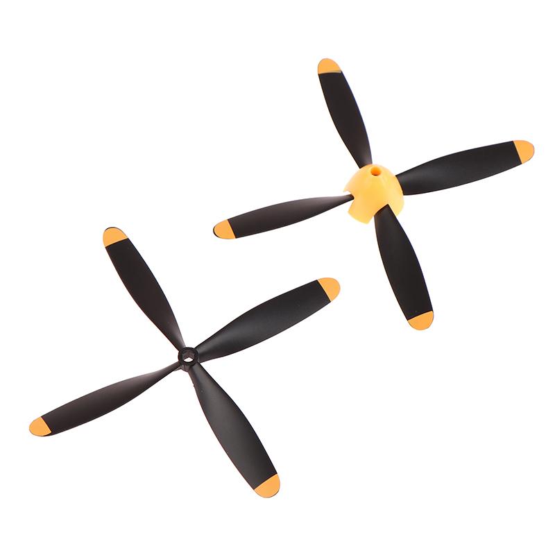 2 יחידות מדחף Volantex RC 4 להבים עבור מטוס ספיטפייר RC 761-5 P-51D 761-8 F4U 761-9 T28 761-11 BF109 761-12