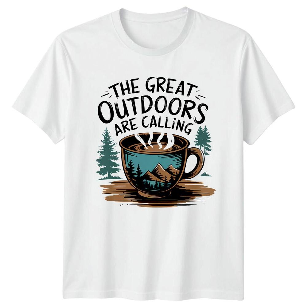 Great Outdoors Are Calling Camping TShirt Adventure Nature Tee S