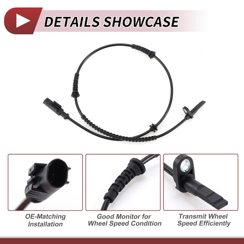 1 Pcs ABS Wheel Speed Sensor for Jeep Renegade 2015-2018 Front Left Right ABS Sensor Anti-Lock Braking System Sensor No.68246922AA/51941079