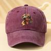 Adorable Dachshund Print Baseball Cap  Washed Vintage Style Adjustable Fit Soft  Comfortable Perfect for Casual Wear Outdo