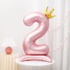 40 Inch Birthday Number Ballons Princess Birthday Pink Crown Balloons Wedding Party Ballons Decoration Birthday Number Balloon