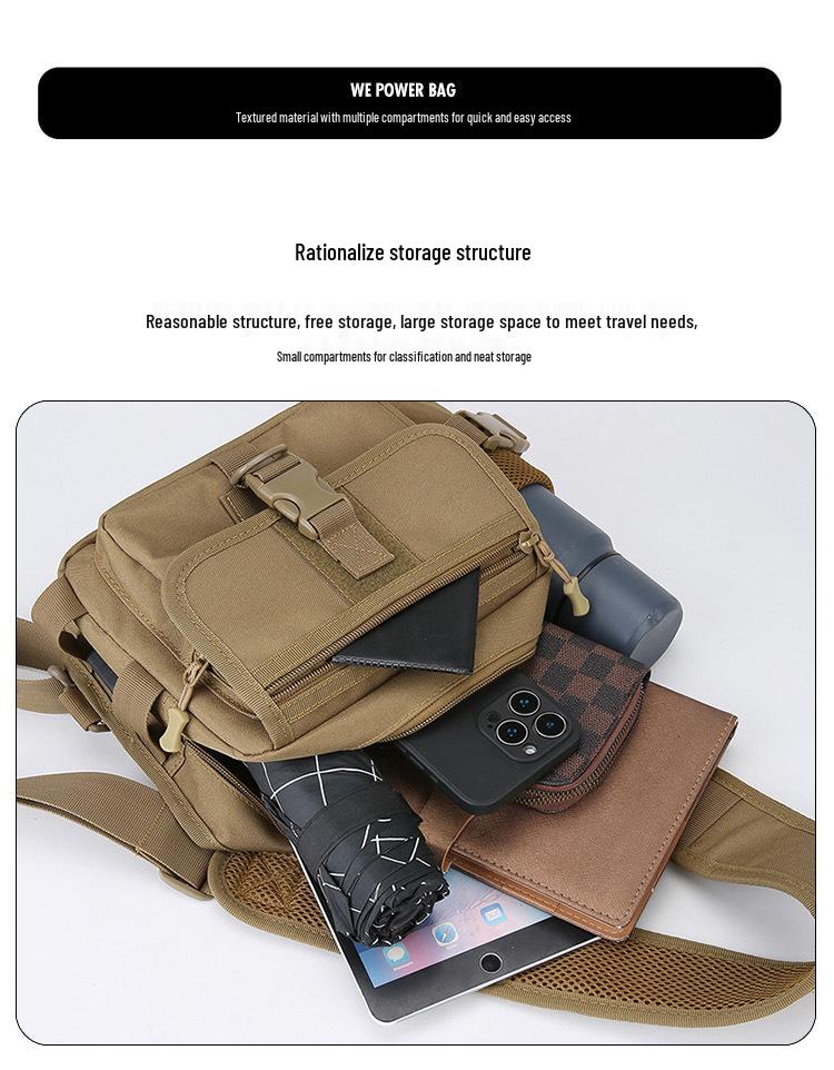 Men's Multifunctional Camouflage Crossbody Backpack - Tactical, Outdoor, Casual, Small Shoulder Bag