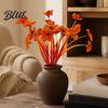 Feuilles Artificielles Aspect Naturel Automne Bouquet de Fleurs Artificielles Arrangement Floral Plastique Réaliste avec Tige Décorative à Couches Longue Durée