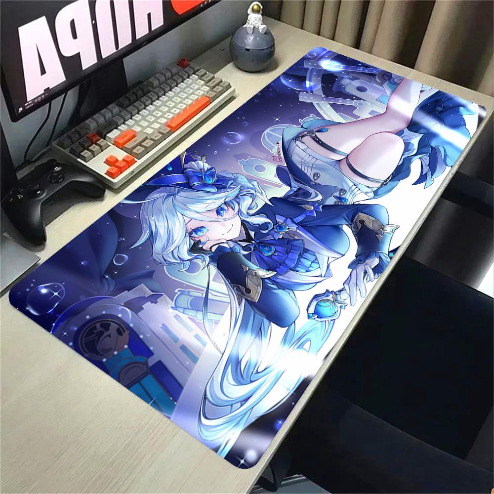 Genshin Impact Furina Anime Game Mousepad Office PC Kawaii Gaming Accessories Keyboard Mouse Pad Laptop xcm Mouse Mat Carpet