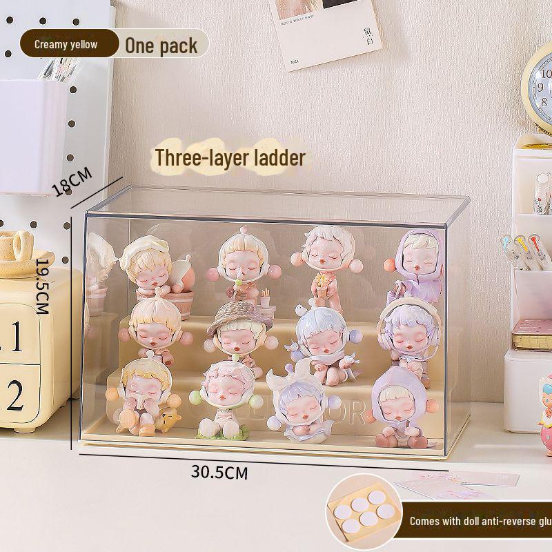 Cutie de Afișare Acrilică Transparentă pentru Depozitarea LEGO și a Modelelor, Finisaj Mat cu Bule Antistropi