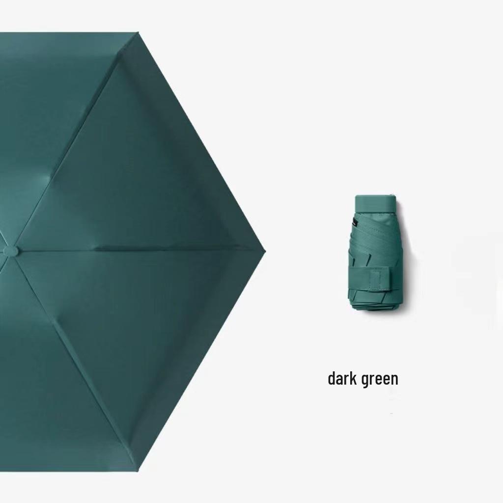 Women's UV Protection Foldable Sunshade Umbrella - Compact, Dual-Use for Sun & Rain