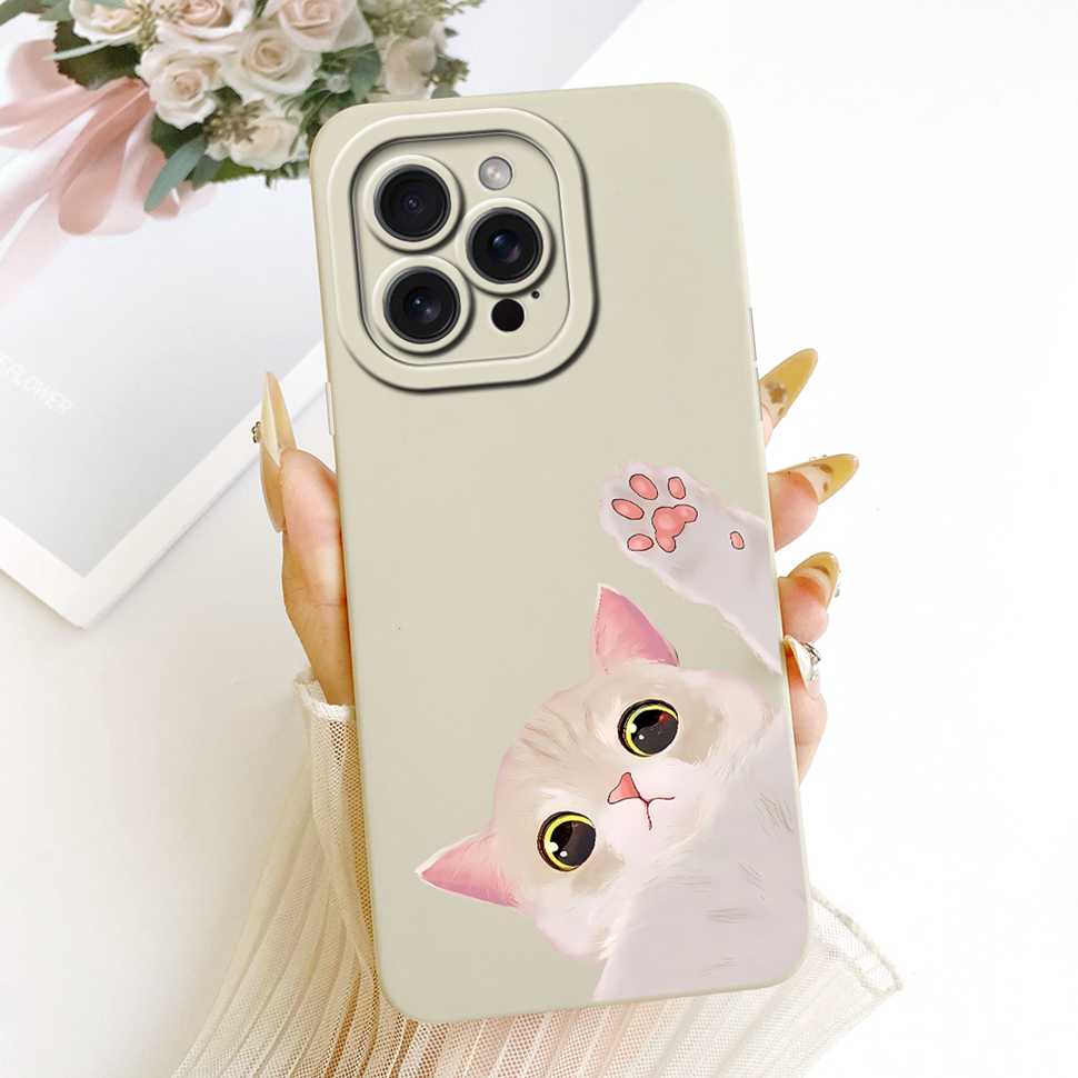 For iPhone 12 Pro A2407 A2341 Case Cute Cartoon Pattern Silicone Cover For iPhone 12Pro A2406 A2408 Phone Protection Cases
