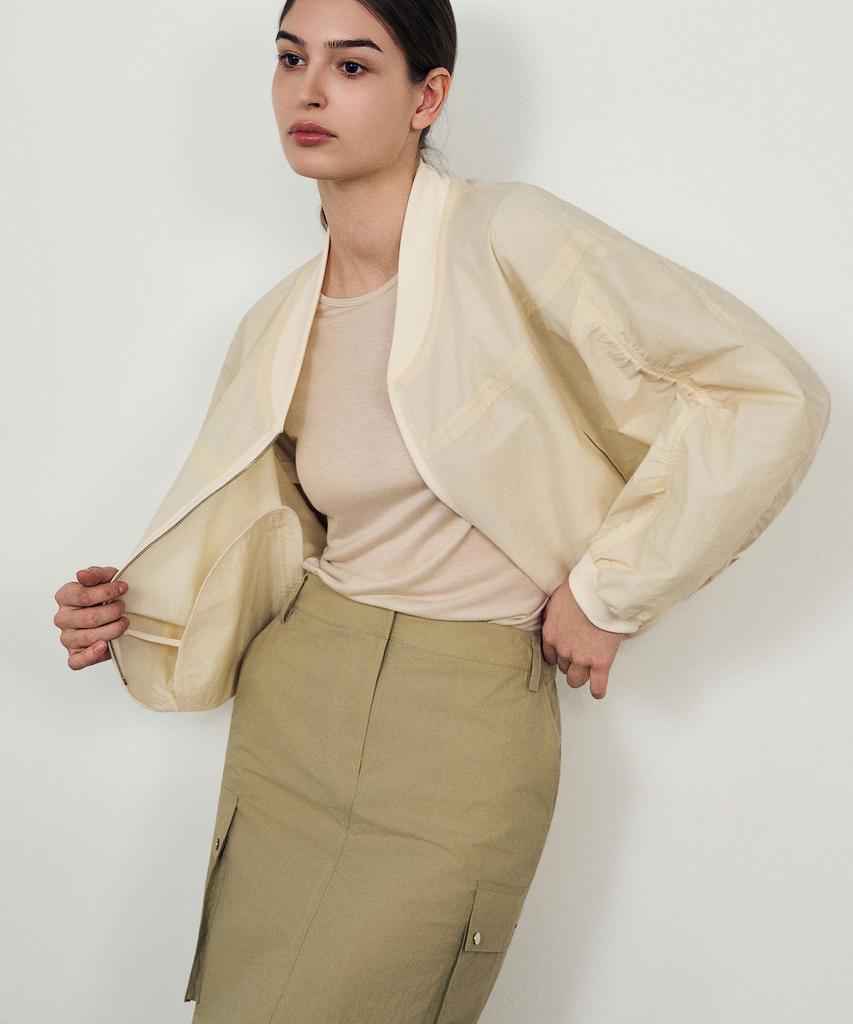 Laneonkyulleoseu Utility Cargo Midi Skirt_Light Khaki