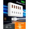 10 Ports USB Charger Fast Charging Power Strip USB Type-C Electrical Socket Adapter For Home Office Desktop Charging Station