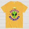 I Don't Believe in Humans Cotton Summer Casual Cool Loose T-Shirt