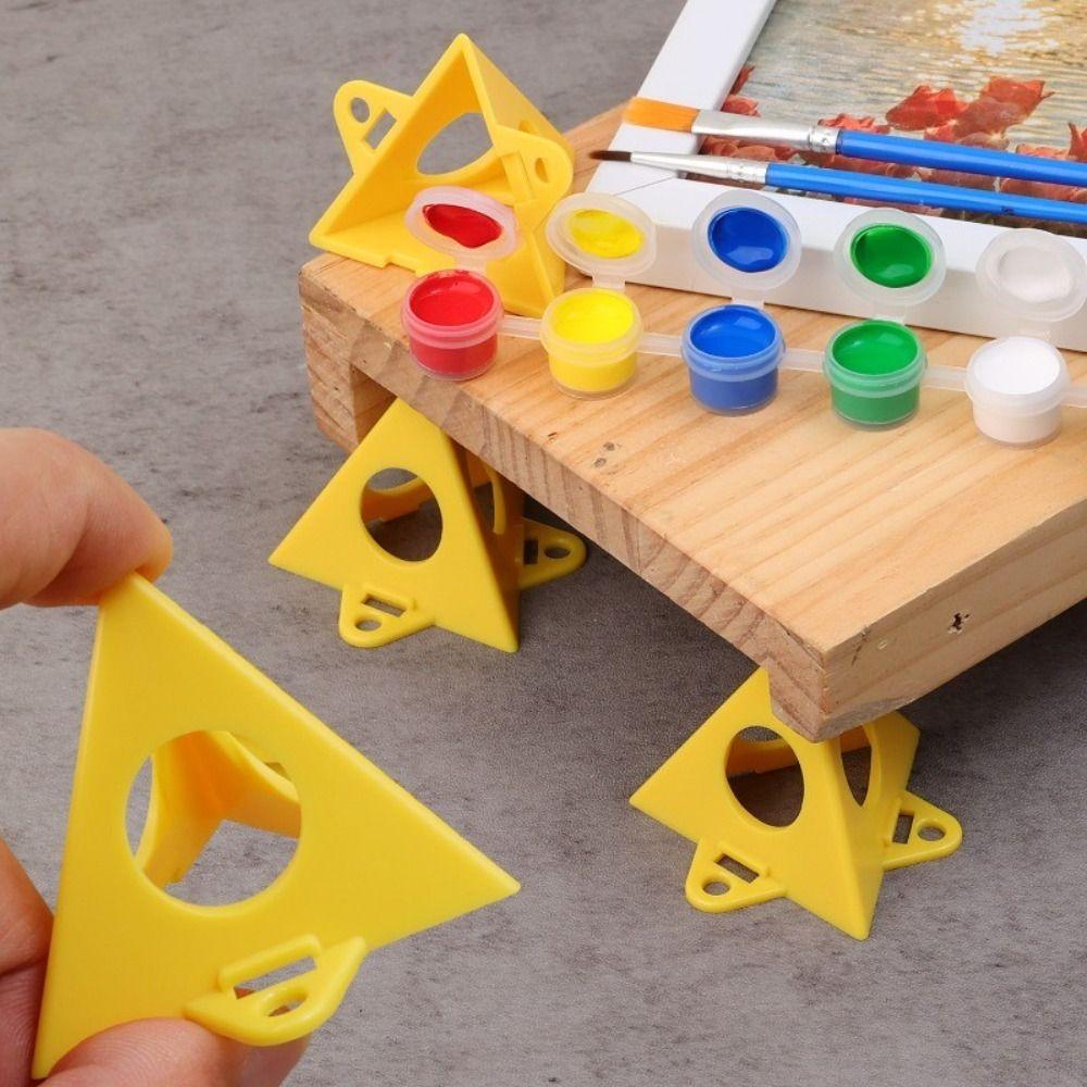 10PCS Plastic Pyramid Triangle Stands Tapered Woodworker's Paint Bracket Painting Accessories