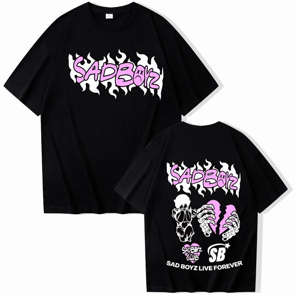2024   Junior H Sad Boyz T-Shirts Unisex Harajuku O-Neck Short Sleeve Shirts Fans Gift