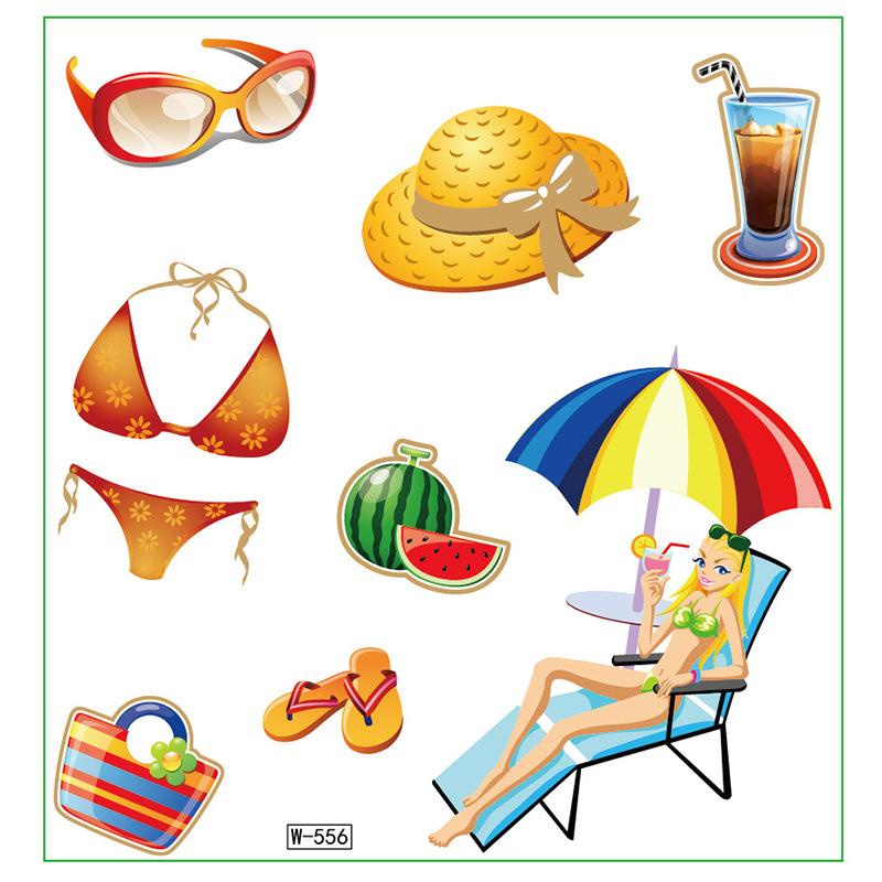 Campus Students Male And Female Tattoo Stickers Waterproof Tattoo Stickers Cartoon Butterfly Text Tattoos