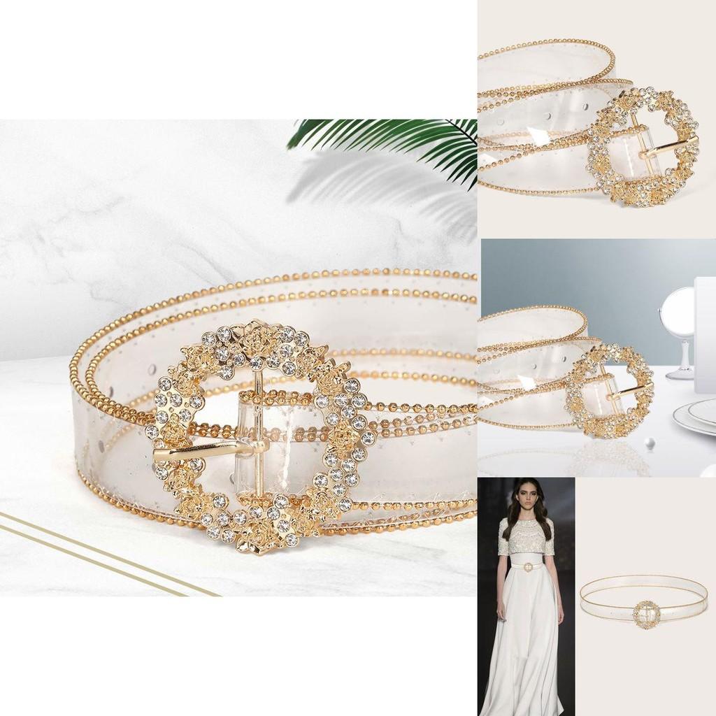 Elegant Rhinestone Waist Belt For Women With Round Buckle Perfect For Dresses And Coats