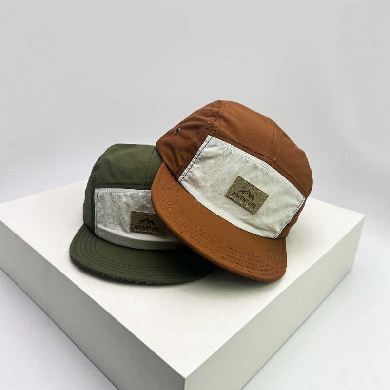 Spring and Summer Quick-drying Patch Mountain Peak Flat-brimmed Baseball Hat Men's and Women's Color Matching Tooling Sunshade Outdoor Cap