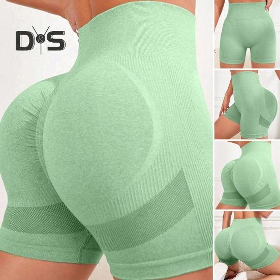Yoga-Shorts, schmale Passform, hohe Elastizität, Bauchkontrolle, nahtlos, schnelltrocknend, Anti-Exposition, Po angehoben, weiche Jogging- und Laufsport-Shorts mit hoher Taille