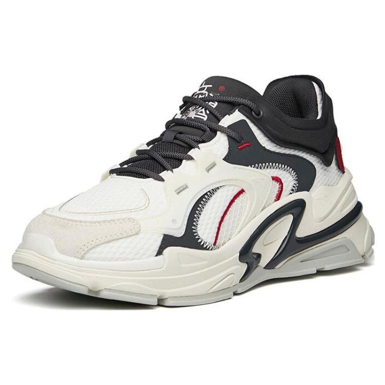 New Anta Cushioning Anti Slip And Wear Resistant Low Top Sports Casual Shoes White Red 112148982-1