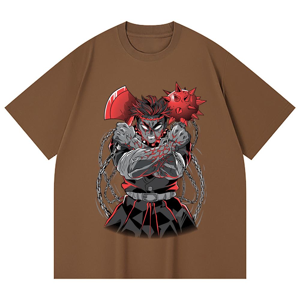100% Cotton Demon Slayer V24 Gyomei Print Unisex Heavy Cotton T Shirt