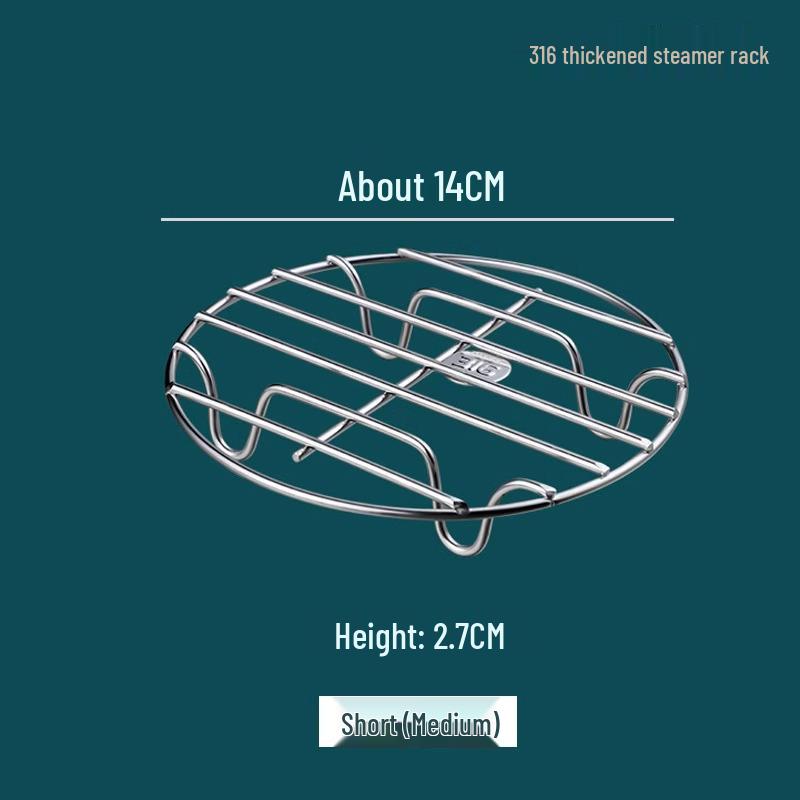 316 Stainless Steel Short-Leg Steaming Rack for Pressure Cookers - Ideal for Rice, Eggs, and Vegetables