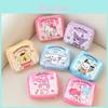 Hello Kitty Cartoon Striped Sanitary Napkin Storage Bag With Multipurpose Design For Girls And Travel