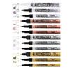 Japan Sakura Gold & White Oil-Based Paint Pen Set for Black Card Art & Drawing