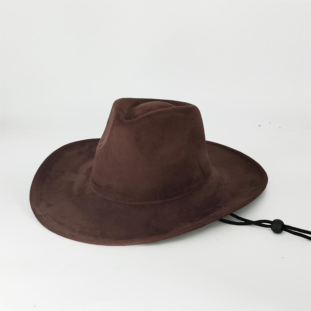

Suede Western Cowboy hat Western Cowboy Men and Women Retro Party Stage Party Cowboy Hat Outdoor Knight Hat sombrero hombre 56-58cm