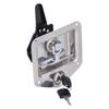 Trailer Door Latch T Handle with 2‑Key Stainless Steel Chrome for Caravan Camper Tool Box