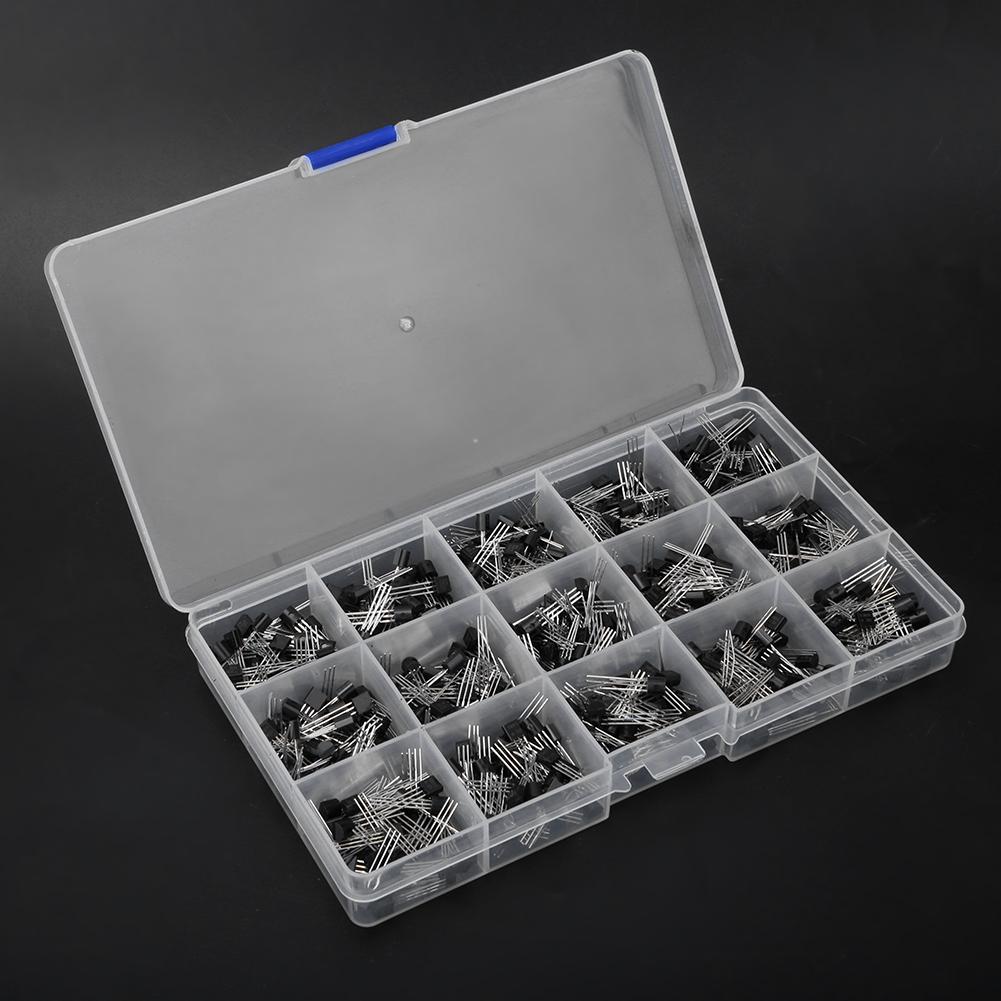 600 Stück Gerade Einbau NPN TO-92 PNP 2N2222-S9018 Allzweck-Transistor-Kit